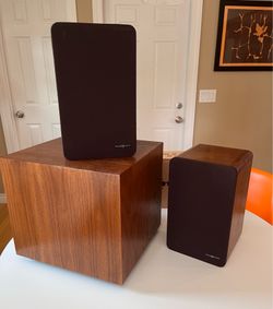 Phase Tech pc60 2 Speakers, Subwoofer, and Stands