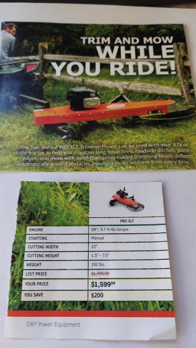 DR Tow Behind Trimmer Mower