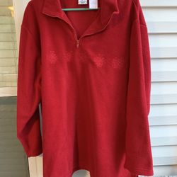 Woman’s Red Christmas Fleece