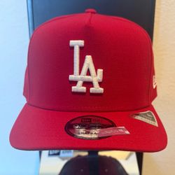 Red New Era 9Fifty LA Dodgers Snapback Hat