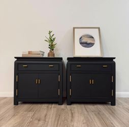 Gorgeous Restored Nightstand Set By Century
 25”L x 16”W x 25”H