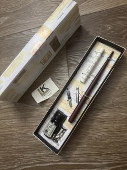 Italian Fountain Pen Authentic 2 Nibs And Ink NEW