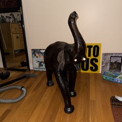 Vintage Leather Good Luck Elephant 