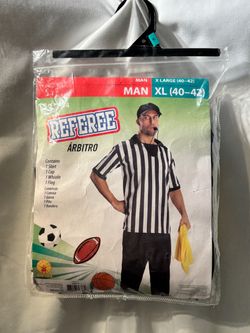 Adult Referee Costume – XL (40–42) – Worn Once