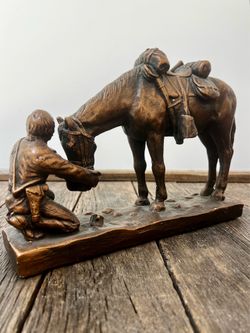 "The Last Drop" by Richard Muno Cowboy Sculpture 1971