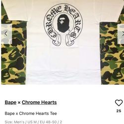 Bape X Chrome hearts 2009 Heavy T shirt