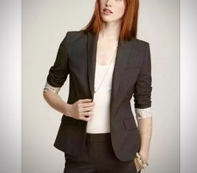 Barely Worn Theory Gabe Single-Breasted Wool Dark Brown Blazer Sz. 6