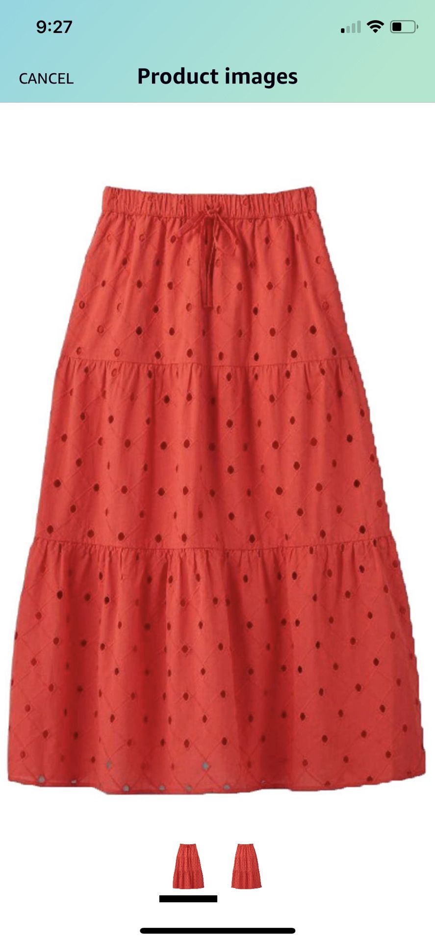 A New Day Women's Tiered Eyelet A-Line Midi Skirt