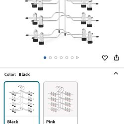 Pack Of 6 Metal Organizer Hangers With 4 Clips On Each 