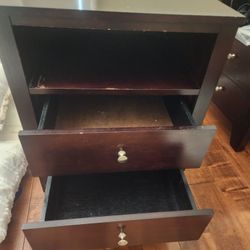 Wood Dresser And Nightstands