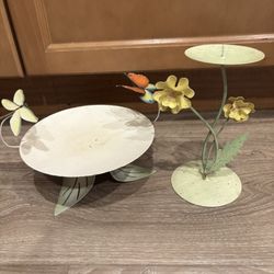 2 Metal Candle Holders