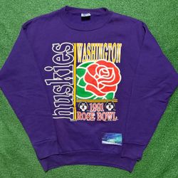 Vintage Washington Huskies 1991 Rose Bowl Crewneck Large