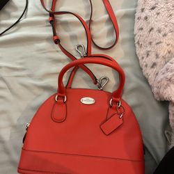 COACH Mini Cora Domed Satchel shoulder bag Purse F34090