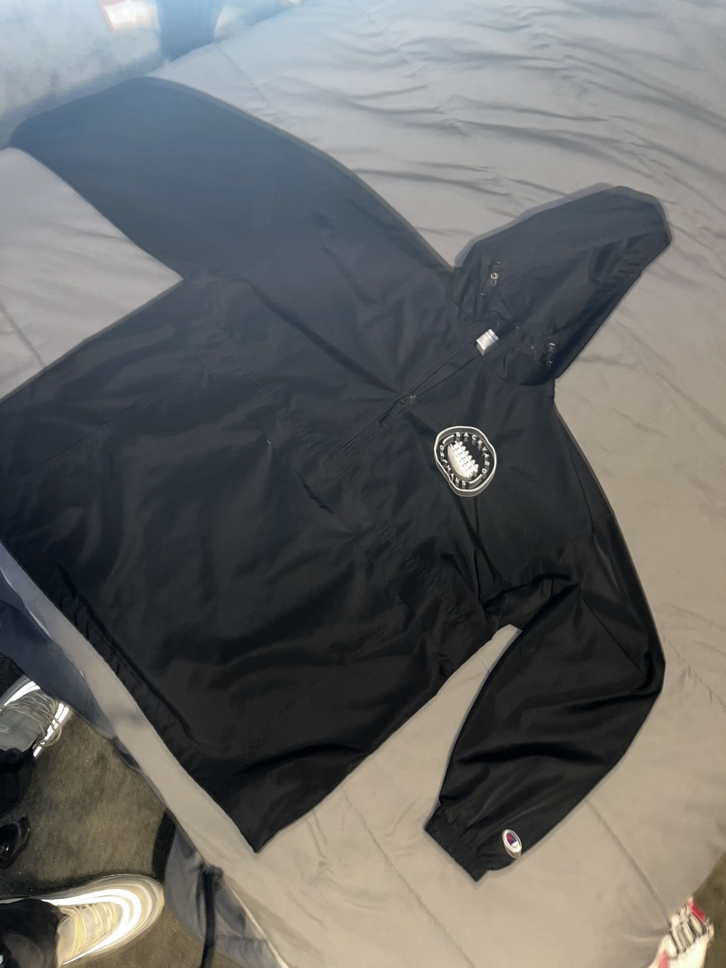 Champion/Backyard Orphans Black Windbreaker size XL