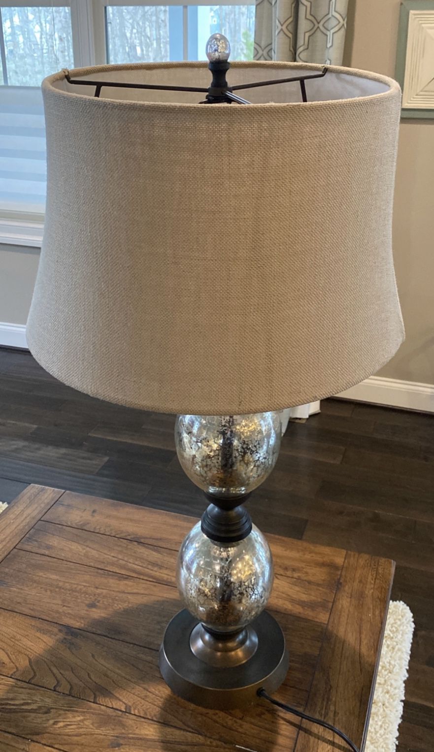 Pottery Barn Stacked Mercury Glass Table Lamp (Set of 2!)