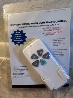  Universal Ceiling Fan Remote Control Kit with Light Dimmer for Hampton Ba