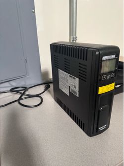 The Minuteman Entrust Series ETR550LCD is a compact 550VA/330W line-interactive Uninterruptible Power Supply (UPS) that provides battery backup, autom