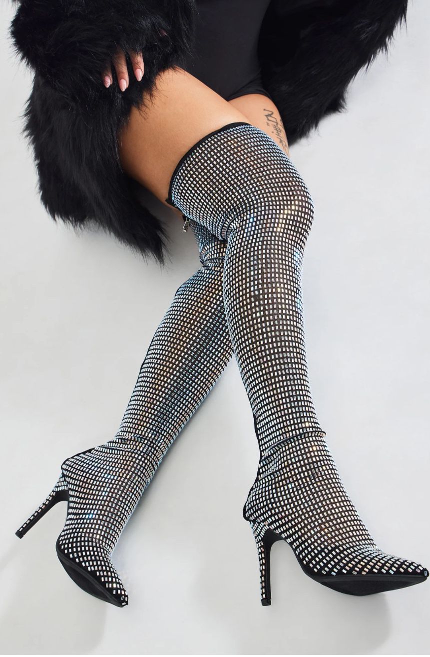The Ultimate Studded Thigh -High Boots
