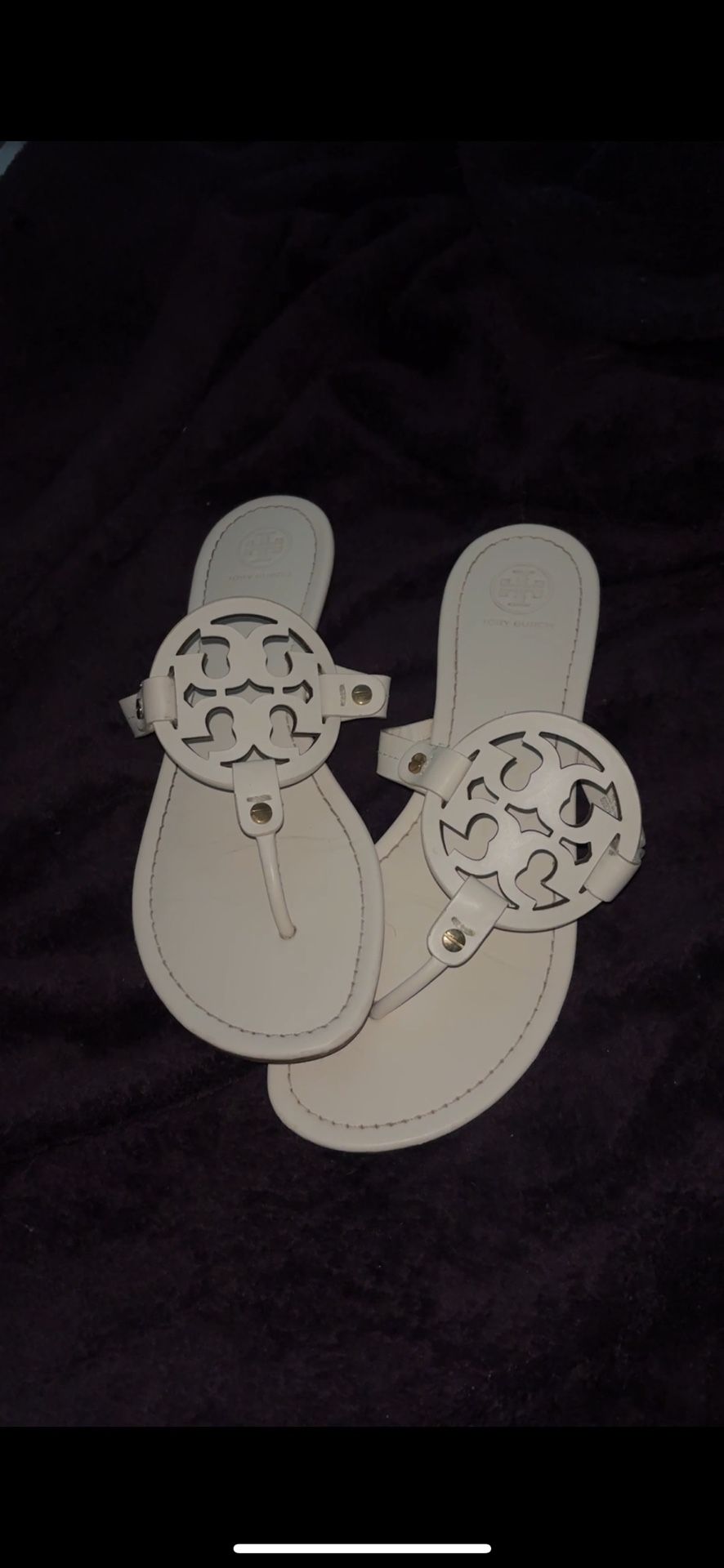 white Tory Burch Sandals