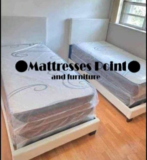 BED FRAME 2 TWIN SIZE WITH MATTRESS 🆕LIQUIDACIÓN 👉OFFER TIME LIMITED👈
