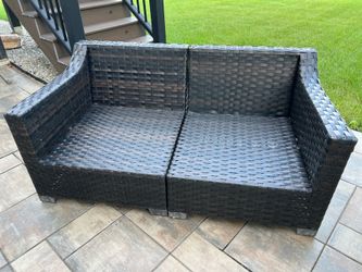 Wicker loveseat