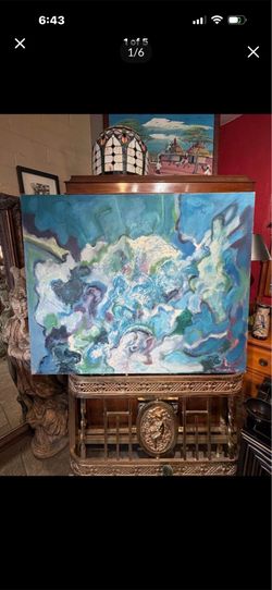 Mid Century awesome colors abstract listed artists 1957  50 by 40