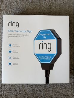 Ring Solar Security Sign
