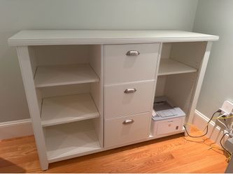 Matching desk and file cabinet/hutch