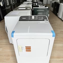 New Whirlpool 7 Cu. Ft. White Long Vent Electric Moisture Sensing Dryer - WED500CMW