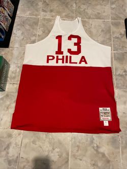 Mitchell & Ness Authentic Wilt Chamberlain Philadelphia 76ers Jersey Sz 60 HWC