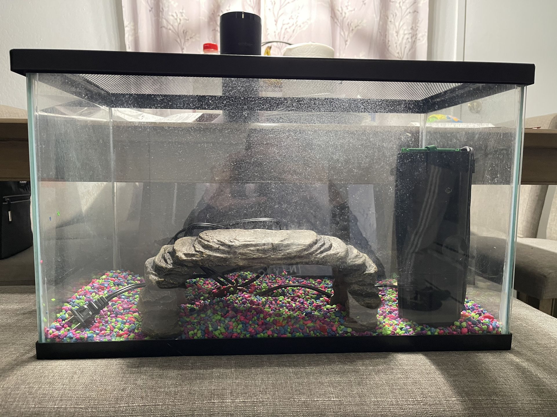 Aqueon Open-Glass Aquarium Tank with Light Attachment