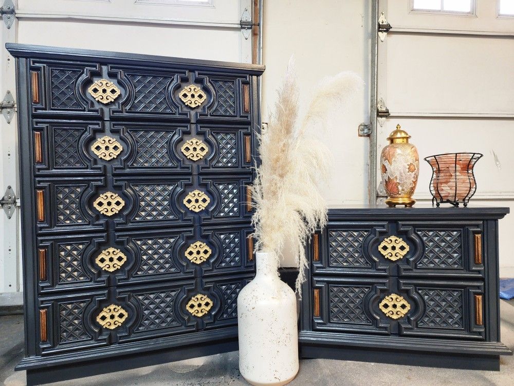 1970s Vintage Dresser and Nightstand