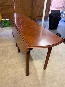 Beautiful Cherry Wood Drop-Leaf Dining Table (Solid & Expandable)