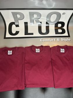 Pro Club 3PC Burgendy T-Shirts-XXL