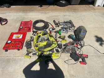 Large Mixed Power Tool Lot – Ryobi, Craftsman & More