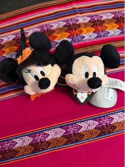 NEW- Halloween Disney Mickey and Minnie Headband Plush