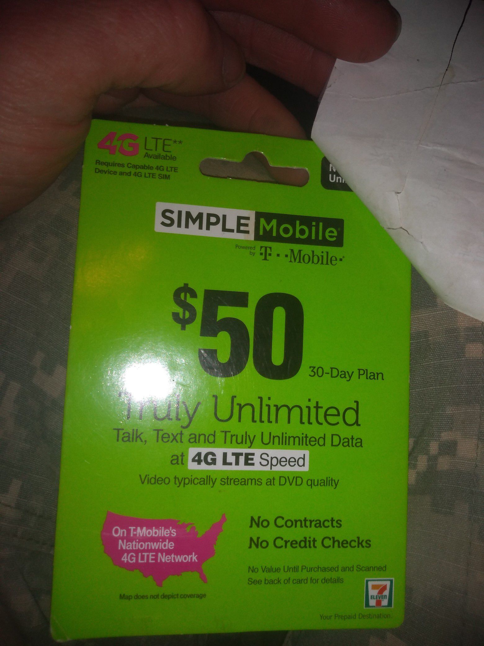 Simple mobile by t-mobile prepaid card