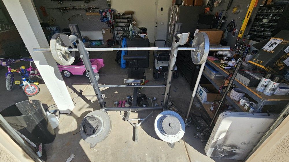 Bench Set With Bar And Plates