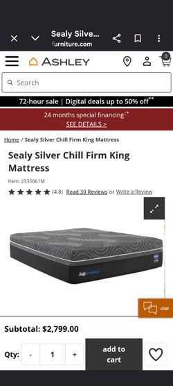 King Sealy Silver Chill Hybrid Mattress
