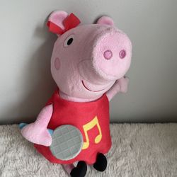 Peppa Pig Toys Oink-Along Songs Peppa Musical Singing Plush Doll So Cute! 13”