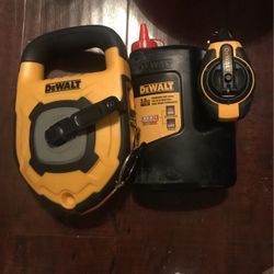 Dewalt Large And Small Chaulk Box And Big Box Of Chaulk