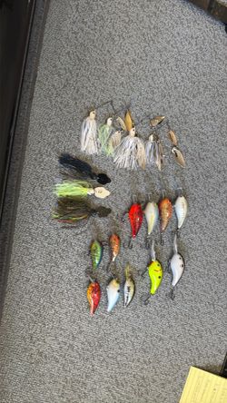 Miscellaneous baits,Strike King , Z man and Norman.