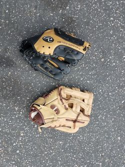 Youth size baseball gloves 10 and 10.5