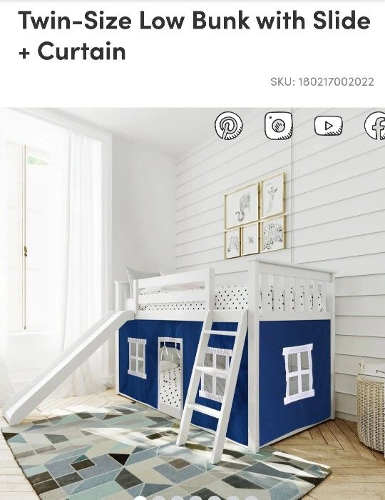 Max and Lily Bunk Beds With Slide