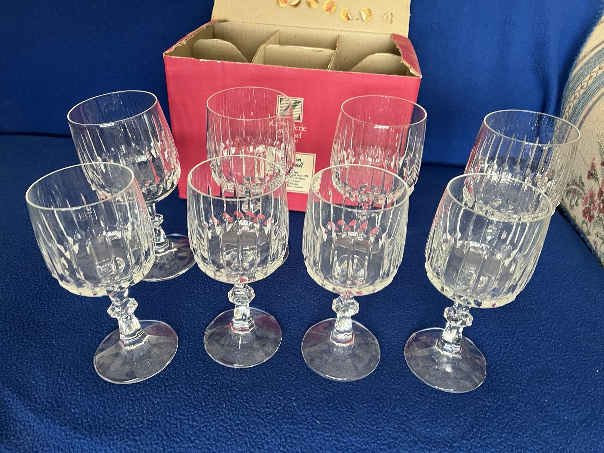 Cristallerie Zwiesel Germany Echt Bleikristall 24% Lead Crystal Wine And Water Glasses (8 pcs)