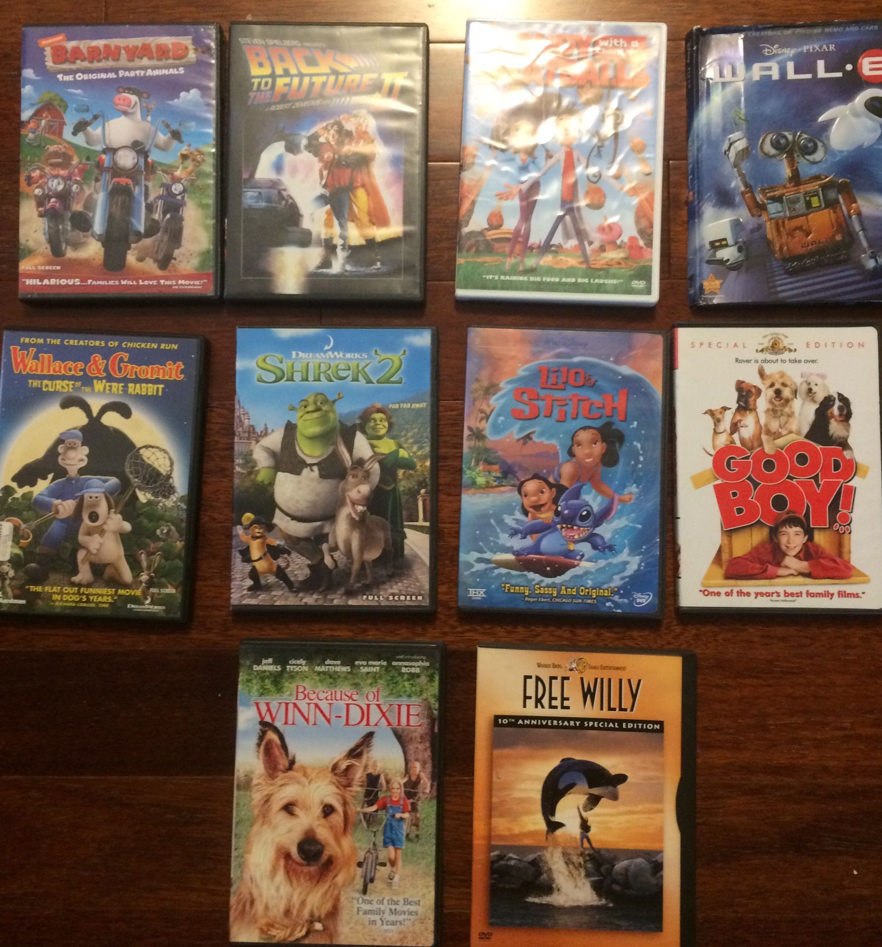 10 children’s movies and cartoons DVDs