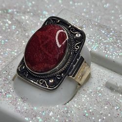 925 sterling silver Carmelian square ring Sizes 6,7,10 Avaliable 