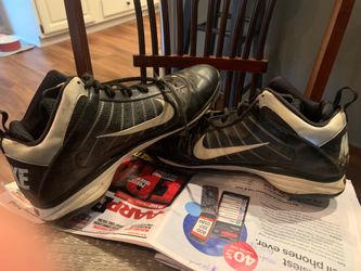 Nike black baseball spikes -  size 14