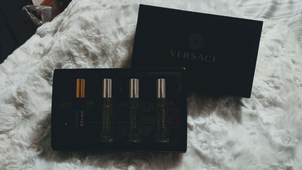 4 piece men's Versace perfume travel set