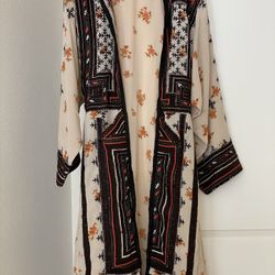 Embroidery Long Cardigan 
